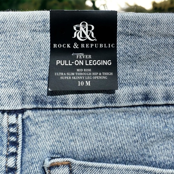 NWT Rock & Republic Women Skinny Jeans, 10M, Comfortable Pull-On Style, Jeggings - Picture 12 of 13
